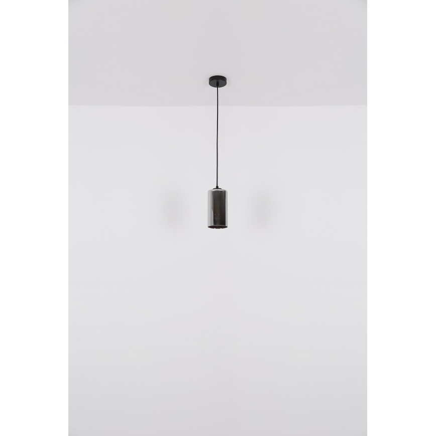 Globo - Luster na sajli 1xE27/25W/230V pr. 11 cm crna
