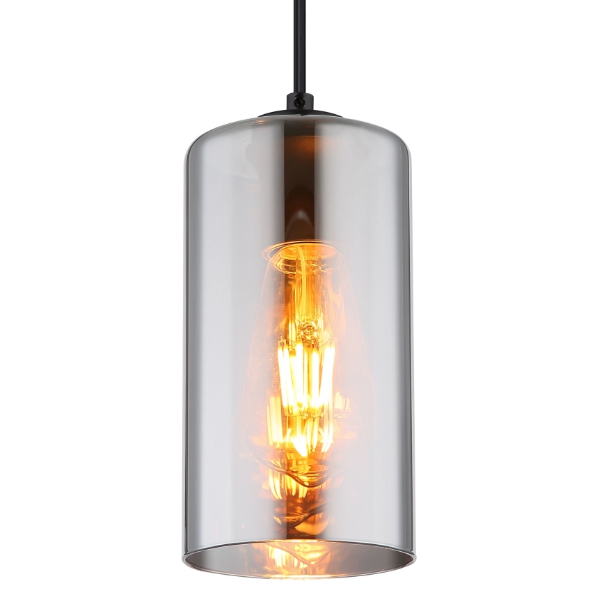 Globo - Luster na sajli 1xE27/25W/230V pr. 11 cm crna