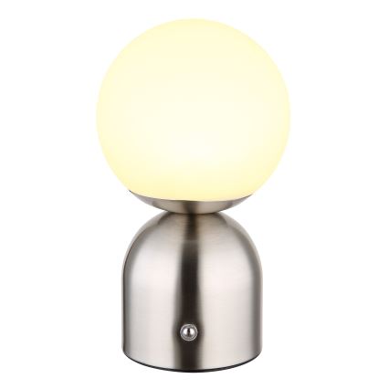 Globo - LED Prigušiva stolna lampa na dodir LED/2,5W/3,7V 2700K/4000K/6500K 1800 mAh USB mat krom