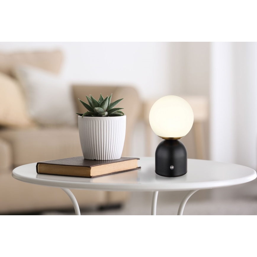 Globo - LED Prigušiva stolna lampa na dodir LED/2,5W/3,7V 2700/4000/65000K 1800 mAh USB crna