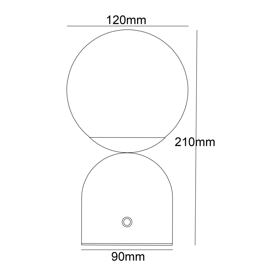 Globo - LED Prigušiva stolna lampa na dodir LED/2,5W/3,7V 2700/4000/6500K 1800 mAh USB bijela