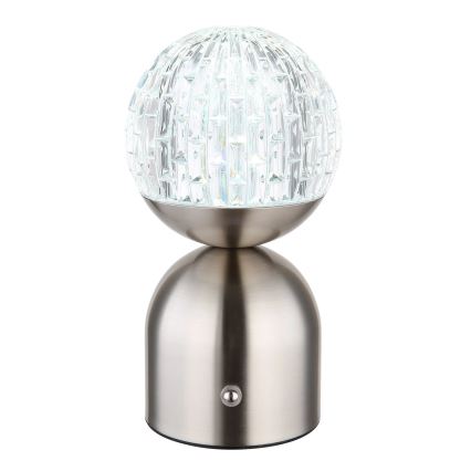 Globo - LED Prigušiva stolna lampa na dodir LED/2,5W/3,7V 2700/4000/6500K 1800 mAh USB mat krom