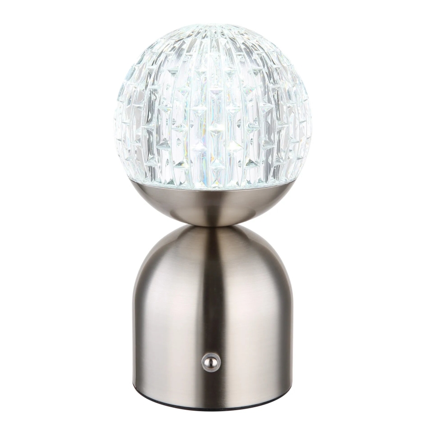 Globo - LED Prigušiva stolna lampa na dodir LED/2,5W/3,7V 2700/4000/6500K 1800 mAh USB mat krom