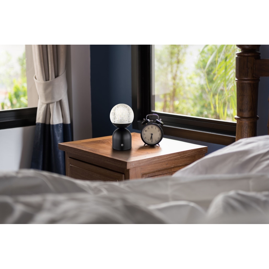 Globo - LED Prigušiva stolna lampa na dodir LED/2,5W/3,7V 2700/4000/6500K 1800 mAh USB crna