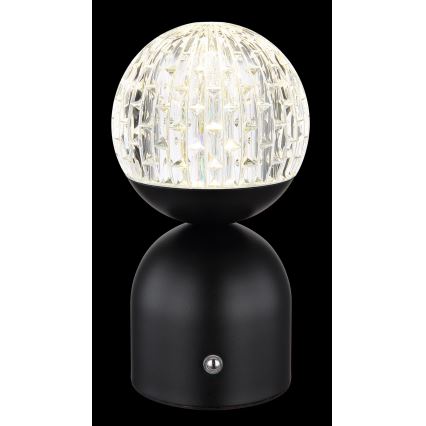 Globo - LED Prigušiva stolna lampa na dodir LED/2,5W/3,7V 2700/4000/6500K 1800 mAh USB crna