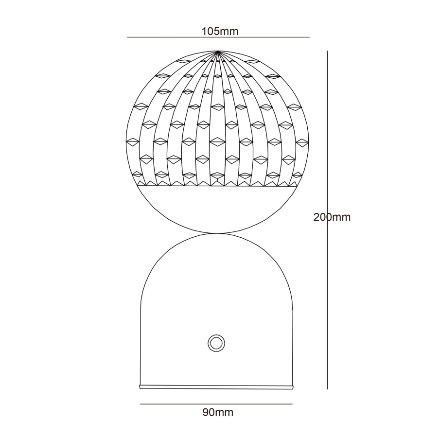 Globo - LED Prigušiva stolna lampa na dodir LED/2,5W/3,7V 2700/4000/6500K 1800 mAh USB crna