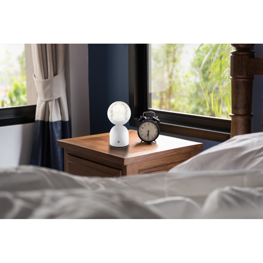 Globo - LED Prigušiva stolna lampa na dodir LED/2,5W/3,7V 2700/4000/65000K 1800 mAh USB bijela