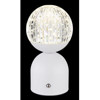 Globo - LED Prigušiva stolna lampa na dodir LED/2,5W/3,7V 2700/4000/65000K 1800 mAh USB bijela