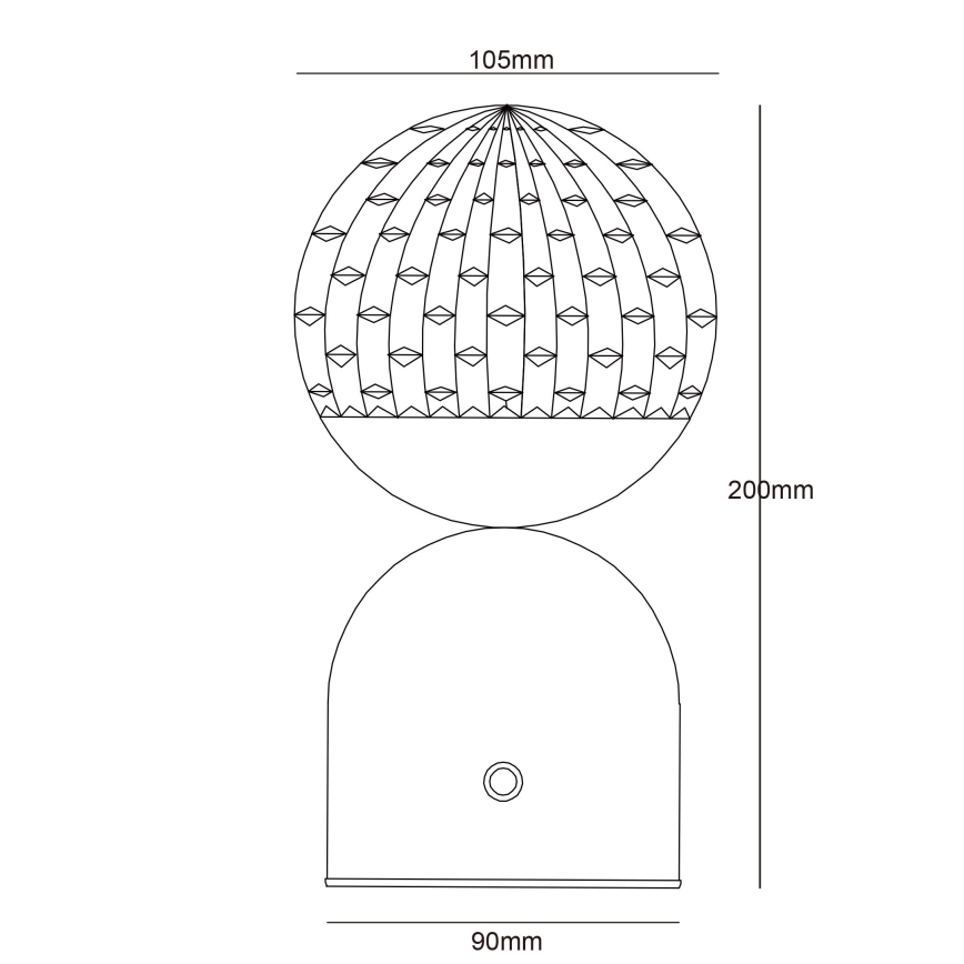 Globo - LED Prigušiva stolna lampa na dodir LED/2,5W/3,7V 2700/4000/65000K 1800 mAh USB bijela