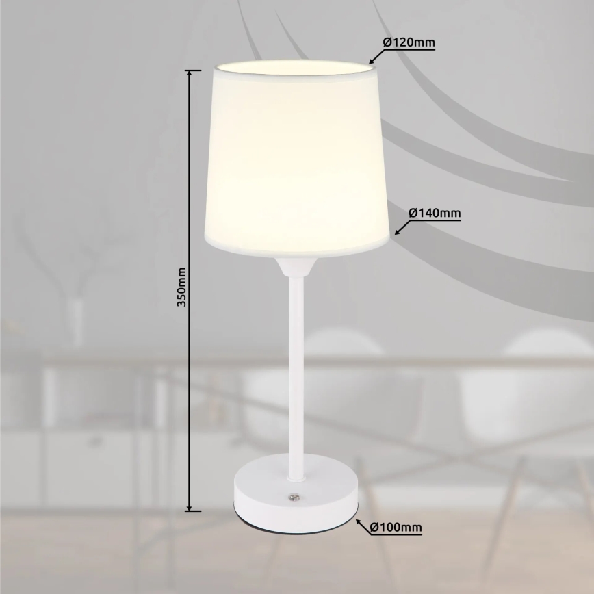 Globo - LED Prigušiva punjiva dodirna stolna lampa LED/2,5W/3,7V 2700/4000/6500K 1800 mAh bijela
