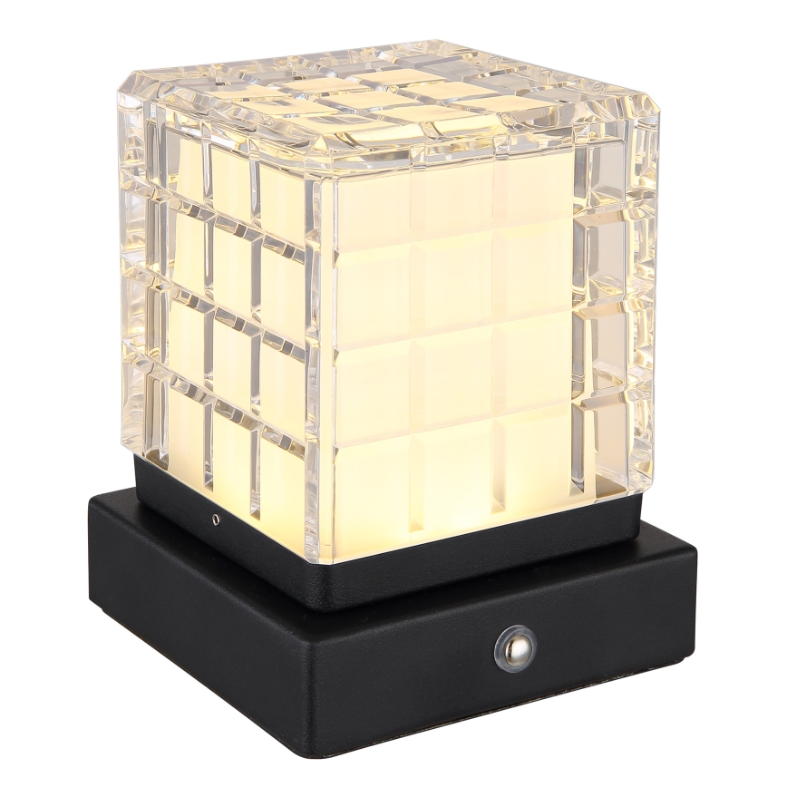 Globo - LED Prigušiva stolna lampa na dodir LED/2,5W/3,7V 2700K/4000K/6500K 1800 mAh USB crna