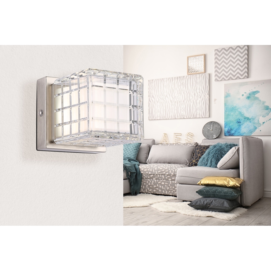 Globo - LED Prigušiva stolna lampa na dodir LED/2,5W/3,7V 2700K/4000K/6500K 1800 mAh USB mat krom