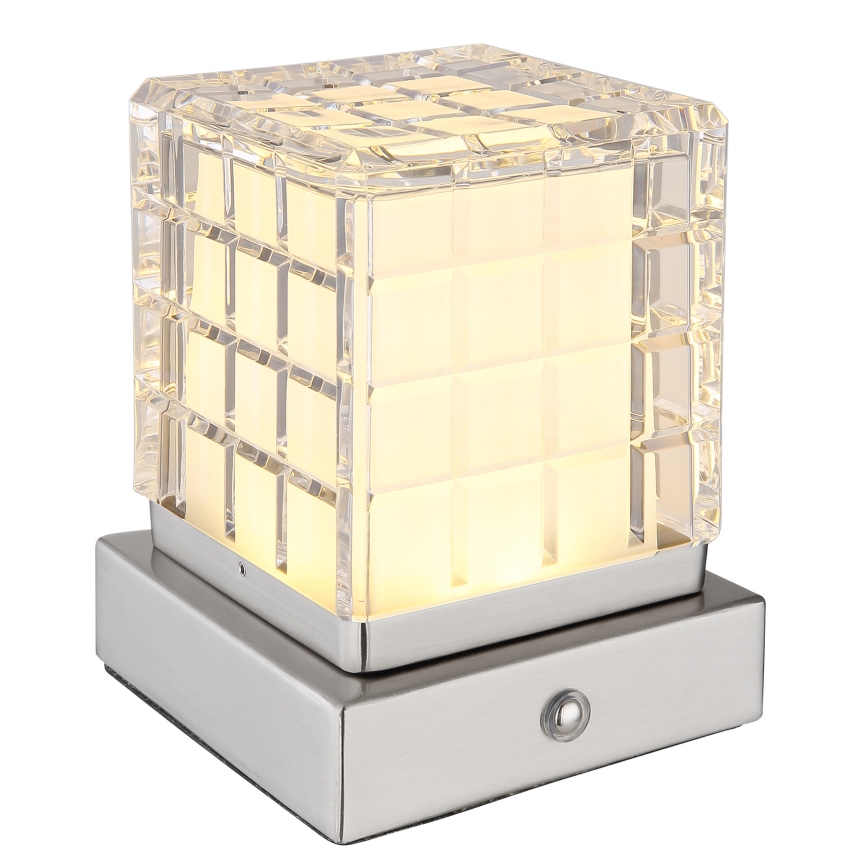 Globo - LED Prigušiva stolna lampa na dodir LED/2,5W/3,7V 2700K/4000K/6500K 1800 mAh USB mat krom