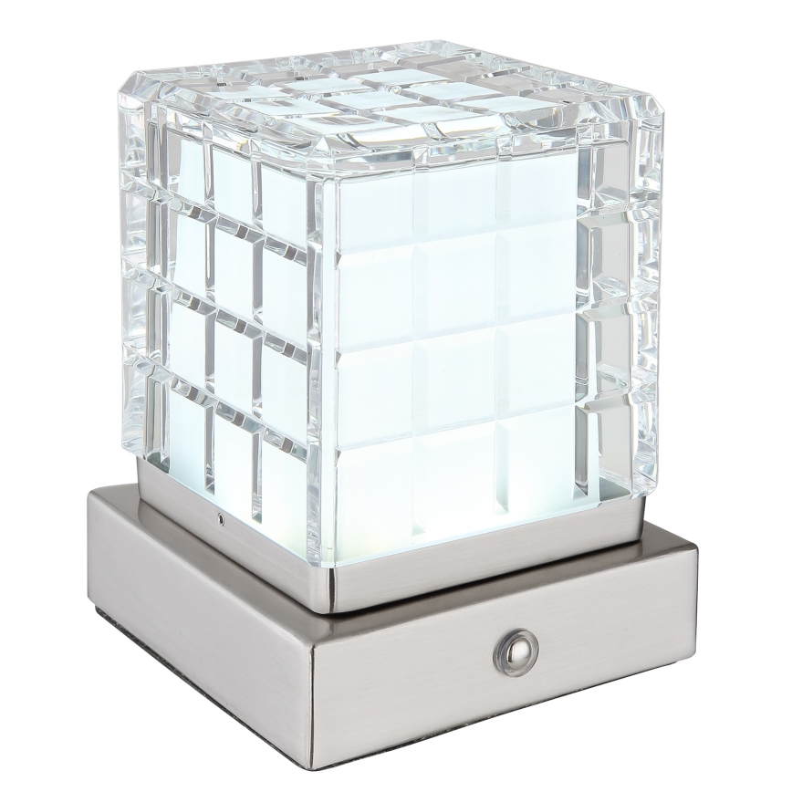Globo - LED Prigušiva stolna lampa na dodir LED/2,5W/3,7V 2700K/4000K/6500K 1800 mAh USB mat krom