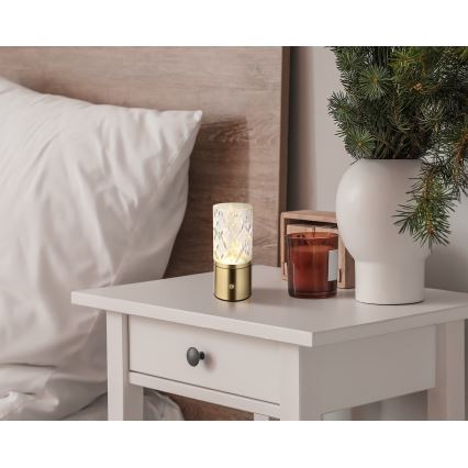 Globo - LED Prigušiva stolna lampa na dodir LED/2,5W/3,7V 2700K/4000K/6500K 1800 mAh USB zlatna