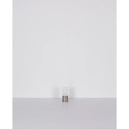 Globo - LED Prigušiva stolna lampa na dodir LED/2,5W/3,7V 2700K/4000K/6500K 1800 mAh USB mat krom