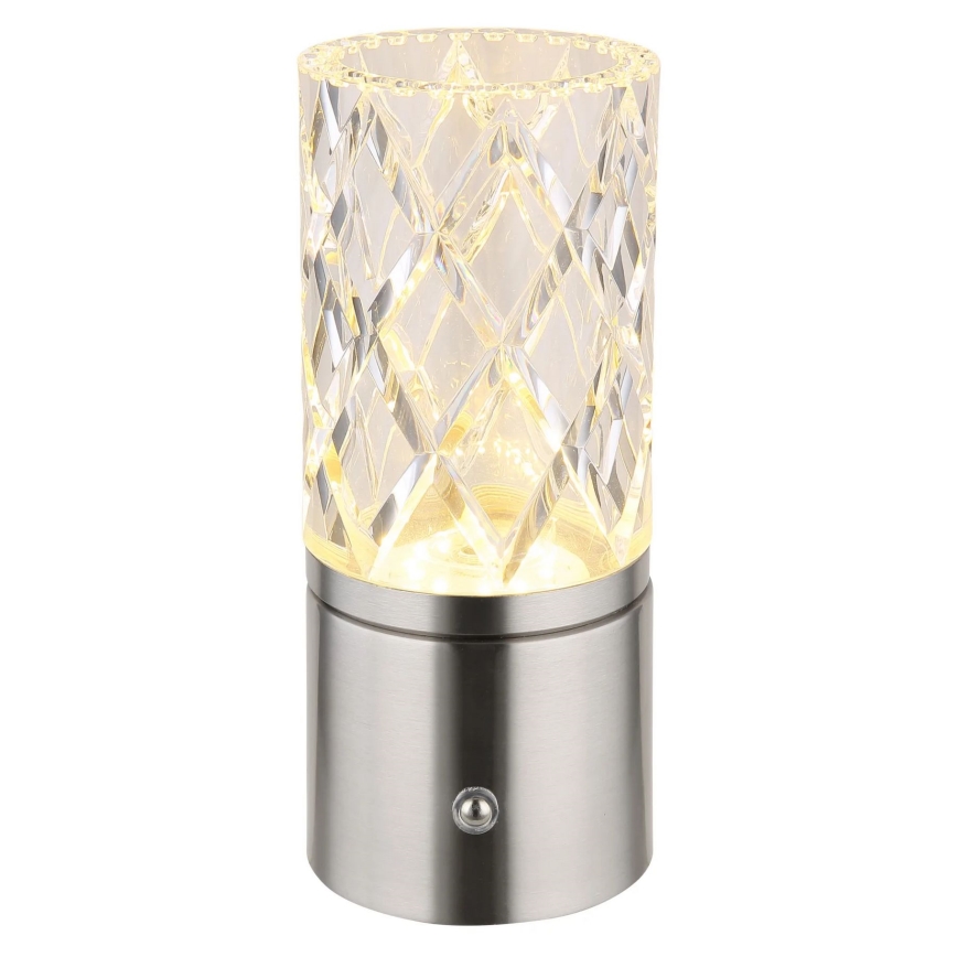 Globo - LED Prigušiva stolna lampa na dodir LED/2,5W/3,7V 2700K/4000K/6500K 1800 mAh USB mat krom
