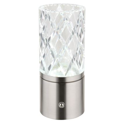 Globo - LED Prigušiva stolna lampa na dodir LED/2,5W/3,7V 2700K/4000K/6500K 1800 mAh USB mat krom