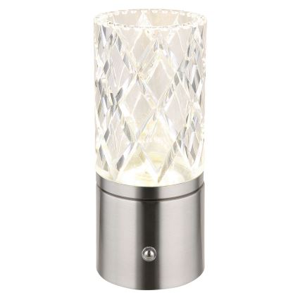 Globo - LED Prigušiva stolna lampa na dodir LED/2,5W/3,7V 2700K/4000K/6500K 1800 mAh USB mat krom