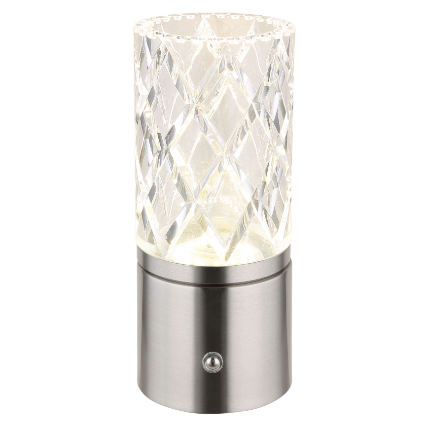 Globo - LED Prigušiva stolna lampa na dodir LED/2,5W/3,7V 2700K/4000K/6500K 1800 mAh USB mat krom