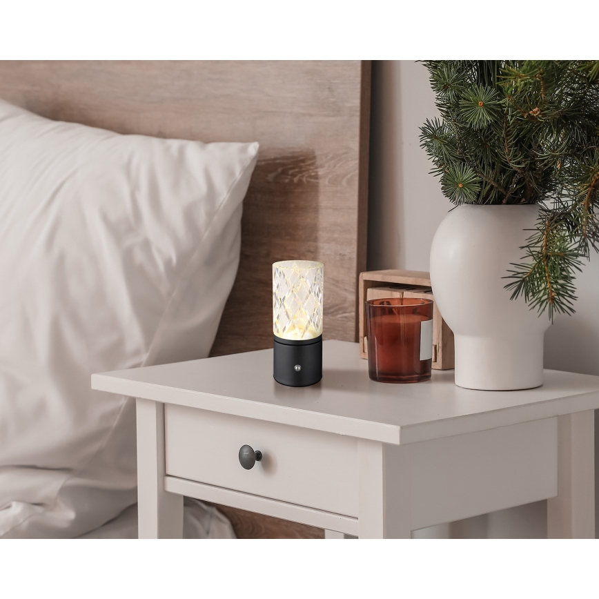 Globo - LED Prigušiva stolna lampa na dodir LED/2,5W/3,7V 2700K/4000K/6500K 1800 mAh USB crna
