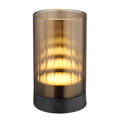 Globo - LED Vanjska prigušiva punjiva dodirna stolna lampa LED/2W/3,7V 2700/4000/6500K 1200mAh IP44 smeđa