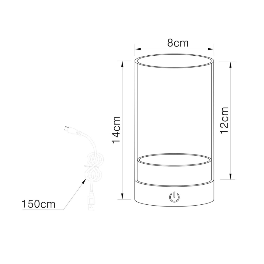 Globo - LED Vanjska prigušiva punjiva dodirna stolna lampa LED/2W/3,7V 2700/4000/6500K 1200mAh IP44 zelena