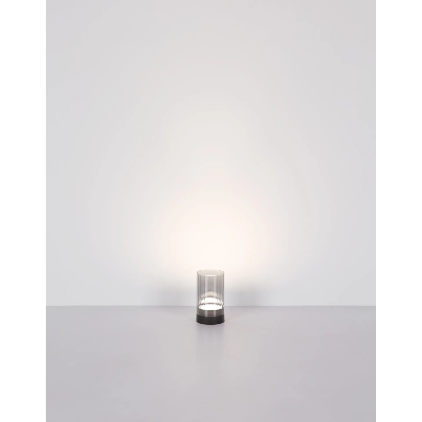 Globo - LED Vanjska prigušiva punjiva dodirna stolna lampa LED/2W/3,7V 2700/4000/6500K 1200mAh IP44 siva