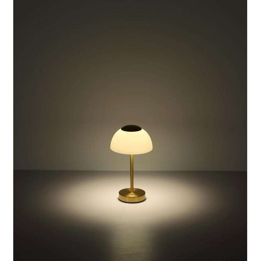 Globo - LED punjiva stolna lampa s prigušivanjem LED/2,5W/5V 1800 mAh 2700K/4000K/6500K mesing
