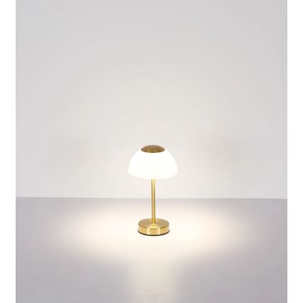 Globo - LED punjiva stolna lampa s prigušivanjem LED/2,5W/5V 1800 mAh 2700K/4000K/6500K mesing