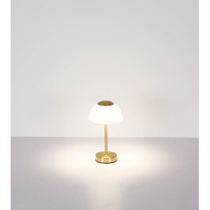 Globo - LED punjiva stolna lampa s prigušivanjem LED/2,5W/5V 1800 mAh 2700K/4000K/6500K mesing