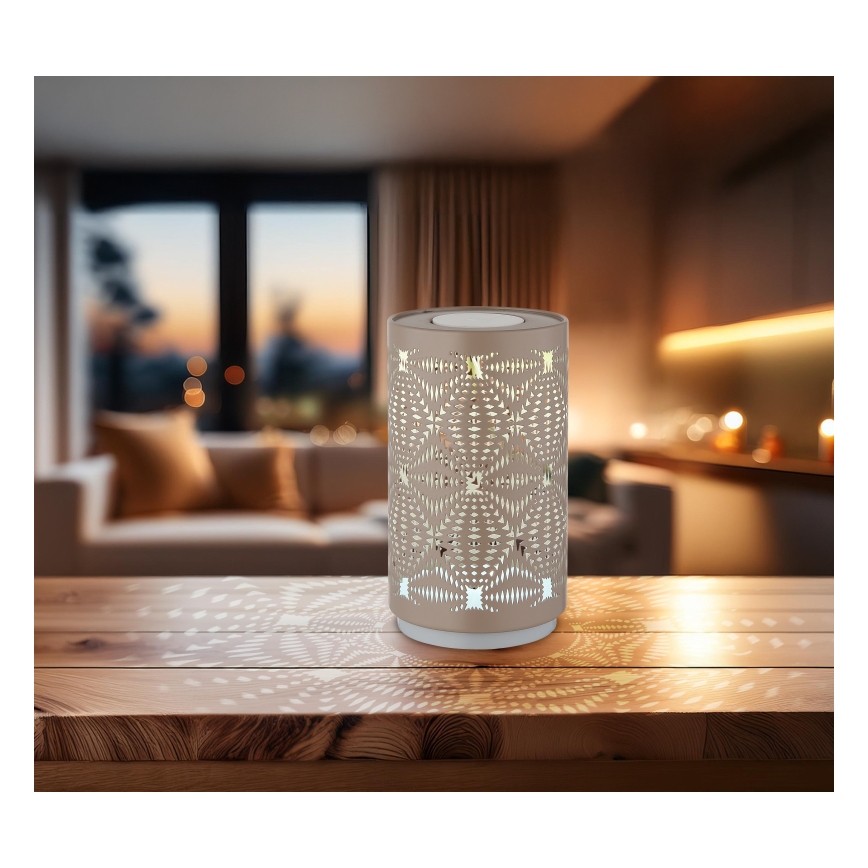 Globo - LED RGB Dodirna punjiva stolna lampa LED/1W/5V 500 mAh smeđa
