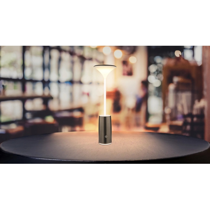 Globo - LED Prigušiva punjiva dodirna stolna lampa LED/1,2W/3,7V 3000K 1500mAh crna