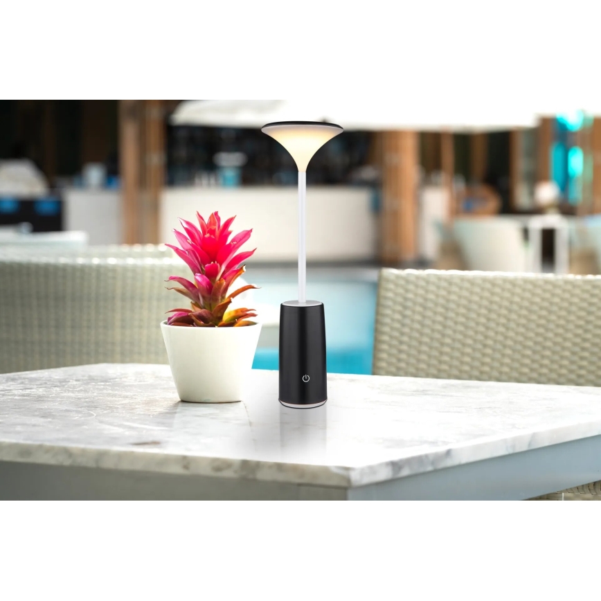Globo - LED Prigušiva punjiva dodirna stolna lampa LED/1,2W/3,7V 3000K 1500mAh crna