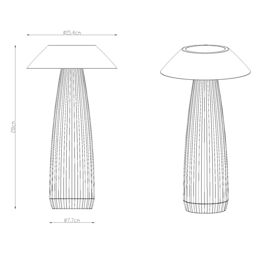 Globo - LED Prigušiva punjiva dodirna stolna lampa LED/1W/3,7V 3000K 1200mAh crna