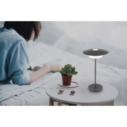 Globo - LED Vanjska punjiva dodirna stolna lampa LED/3W/3,7V 1800/2700/3000K IP44 1800 mAh siva