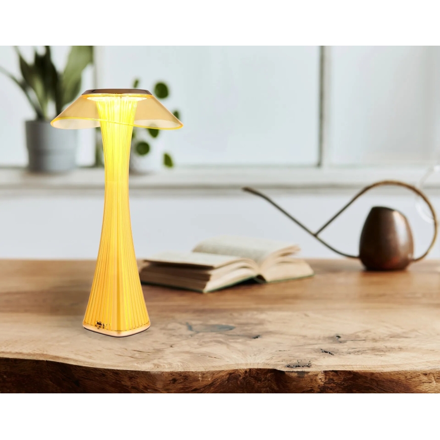 Globo - LED punjiva stolna lampa s prigušivanjem LED/2,5W/3,7V 1200mAh 2700K/4500K/6500K zlatna
