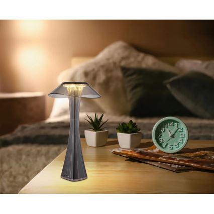 Globo - LED punjiva stolna lampa s prigušivanjem LED/2,5W/3,7V 1200mAh 2700K/4500K/6500K crna