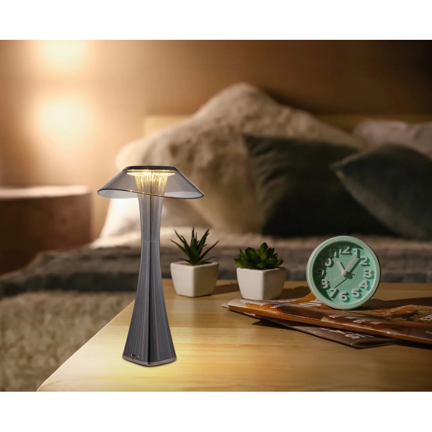 Globo - LED Prigušiva punjiva stolna lampa LED/2,5W/3,7V 1200mAh 2700K/4500K/6500K crna
