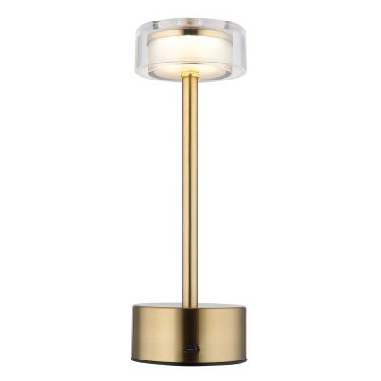 Globo - LED Prigušiva punjiva dodirna stolna lampa LED/2,5W/3,7V 2700/4000/6500K 1800mAh mesing