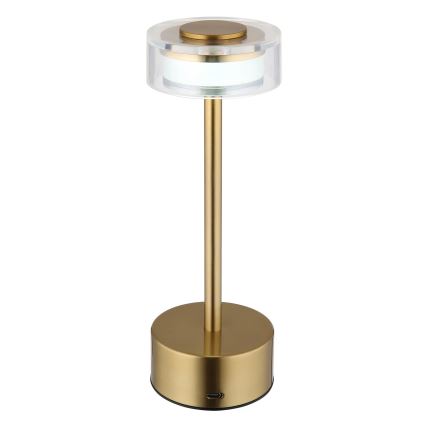 Globo - LED Prigušiva punjiva dodirna stolna lampa LED/2,5W/3,7V 2700/4000/6500K 1800mAh mesing