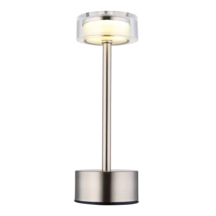 Globo - LED punjiva stolna lampa s dodirnim upravljačem, prigušivač LED/2,5W/3,7V 2700/4000/6500K 1800mAh mat krom