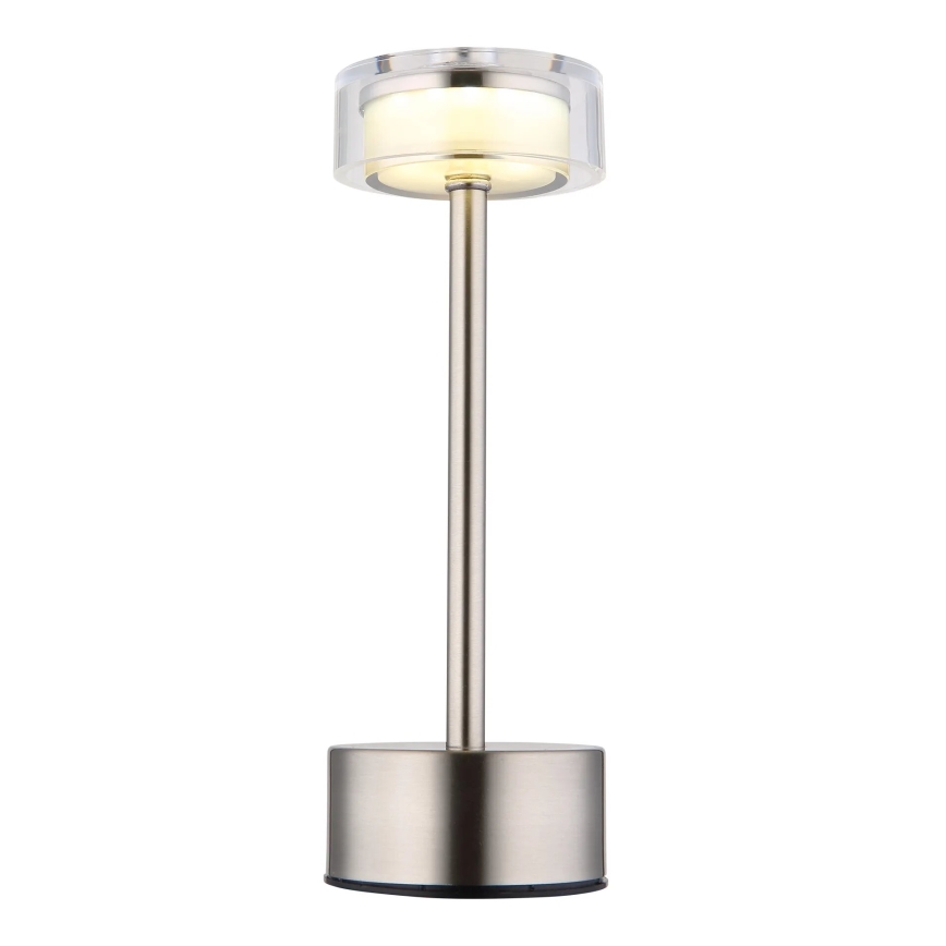 Globo - LED punjiva stolna lampa s dodirnim upravljačem, prigušivač LED/2,5W/3,7V 2700/4000/6500K 1800mAh mat krom