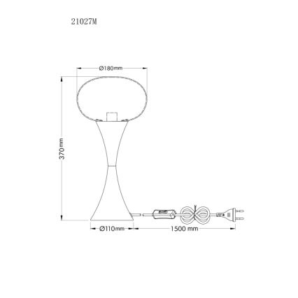 Globo - Stolna lampa 1xE14/25W/230V mesing