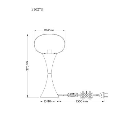 Globo - Stolna lampa 1xE14/25W/230V crna