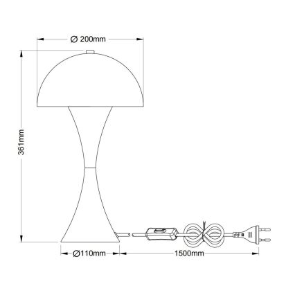 Globo - Stolna lampa 1xE27/40W/230V