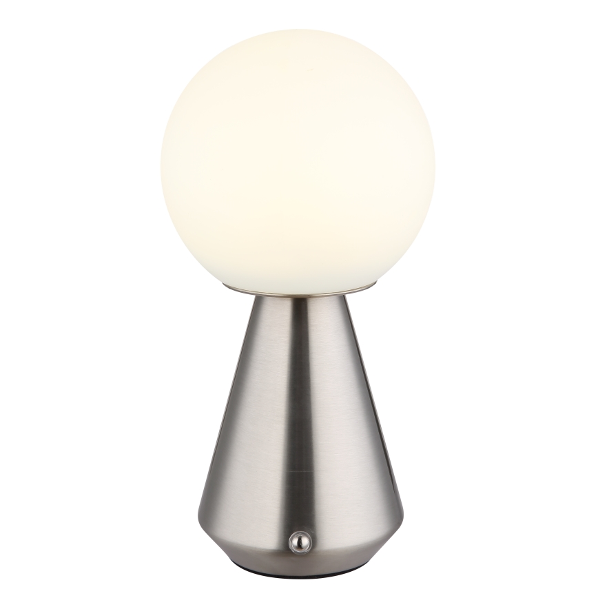Globo - LED Prigušiva dodirna vanjska stolna lampa LED/1,5W/5V 3000/4500/6500K 1800 mAh IP41 mat krom