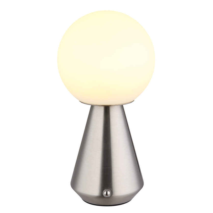 Globo - LED Prigušiva dodirna vanjska stolna lampa LED/1,5W/5V 3000/4500/6500K 1800 mAh IP41 mat krom