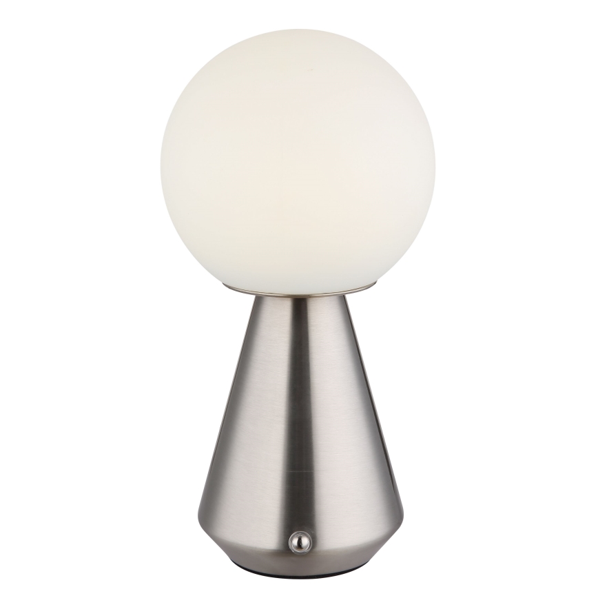 Globo - LED Prigušiva dodirna vanjska stolna lampa LED/1,5W/5V 3000/4500/6500K 1800 mAh IP41 mat krom