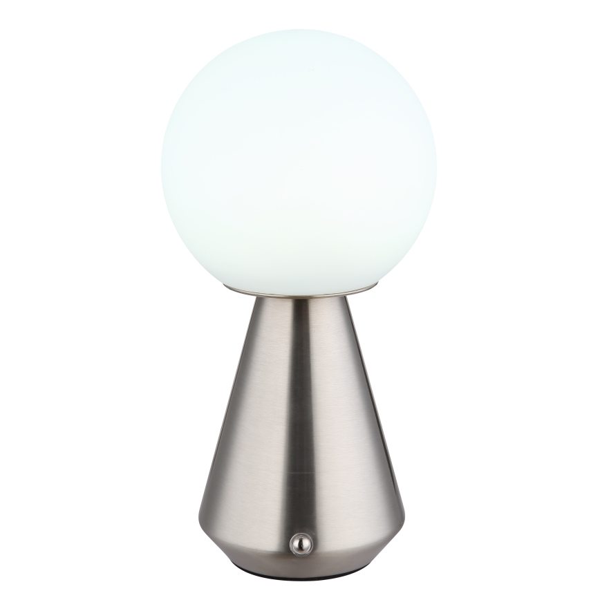 Globo - LED vanjska stolna lampa s dodirnim prigušivačem LED/1,5W/5V 3000/4500/6500K 1800 mAh IP41 mat krom